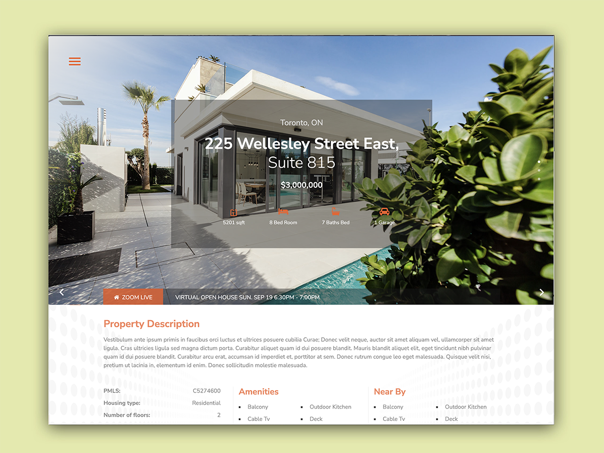 Real estate website design