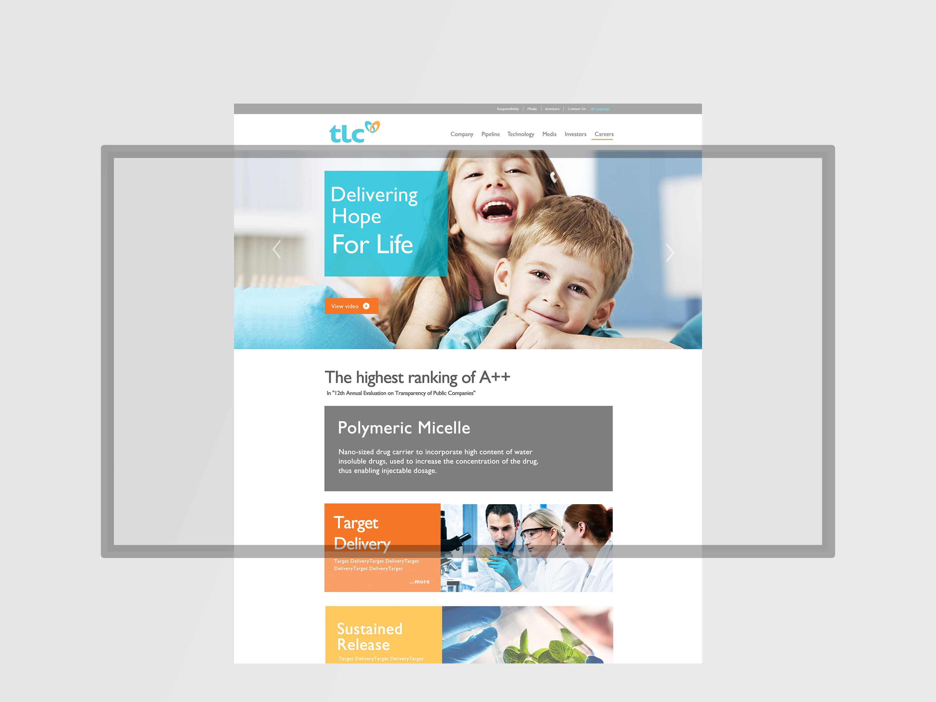 Responsive web design mockup